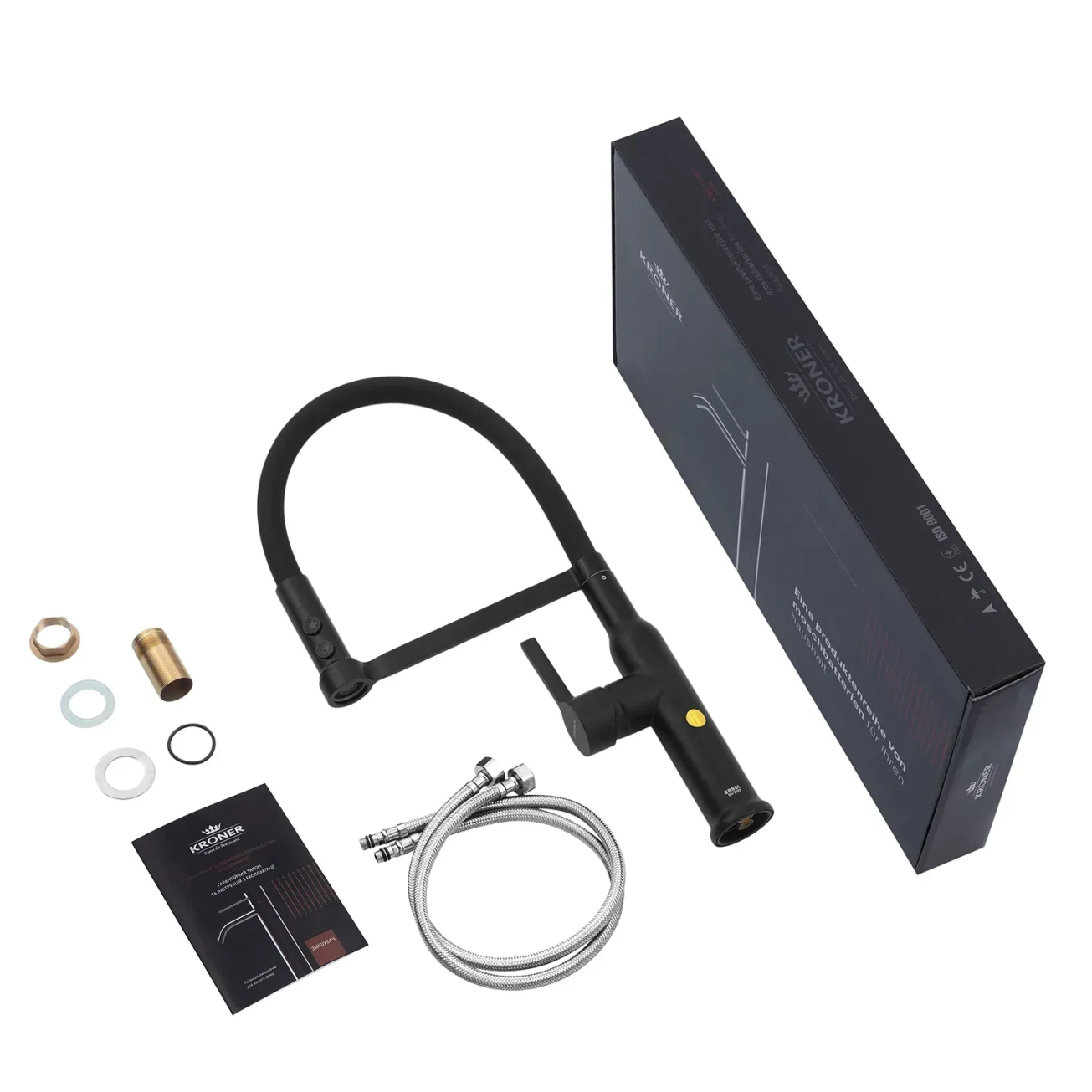 Смеситель для кухни Kroner KRP Ersel - SCH03112BLK Фото - 9