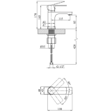 Смеситель для раковины Kroner KRM Fulda - W010 Фото - 6