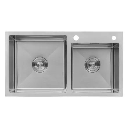 Кухонна мийка Kroner KRP Gebürstet - 7843ZHM (3.0/1.0 мм)