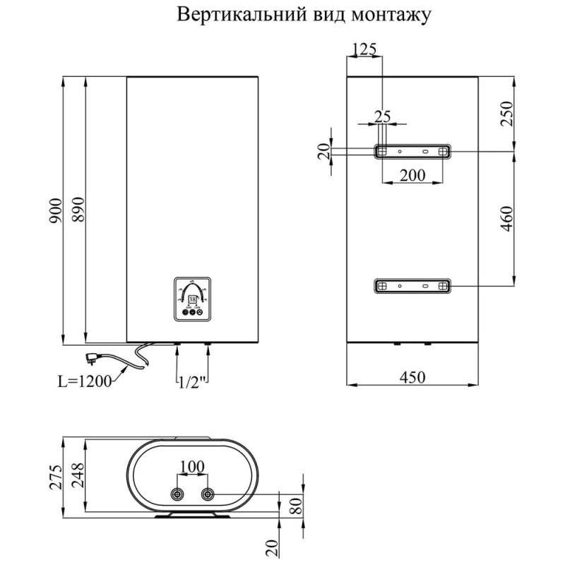 Водонагреватель Kroner Flacher K50F2-D с сухим ТЭНом Фото - 6