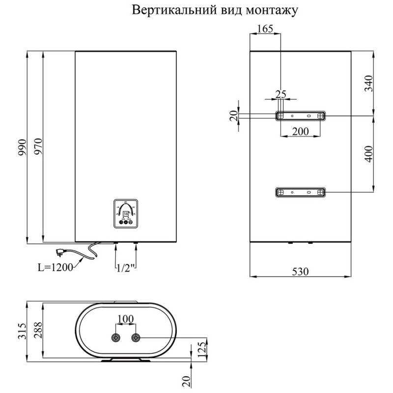 Водонагреватель Kroner Flacher K80F2-D с сухим ТЭНом Фото - 6
