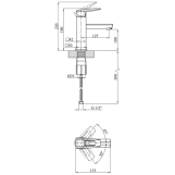 Смеситель для раковины Kroner KRM Kante - C010 Фото - 5