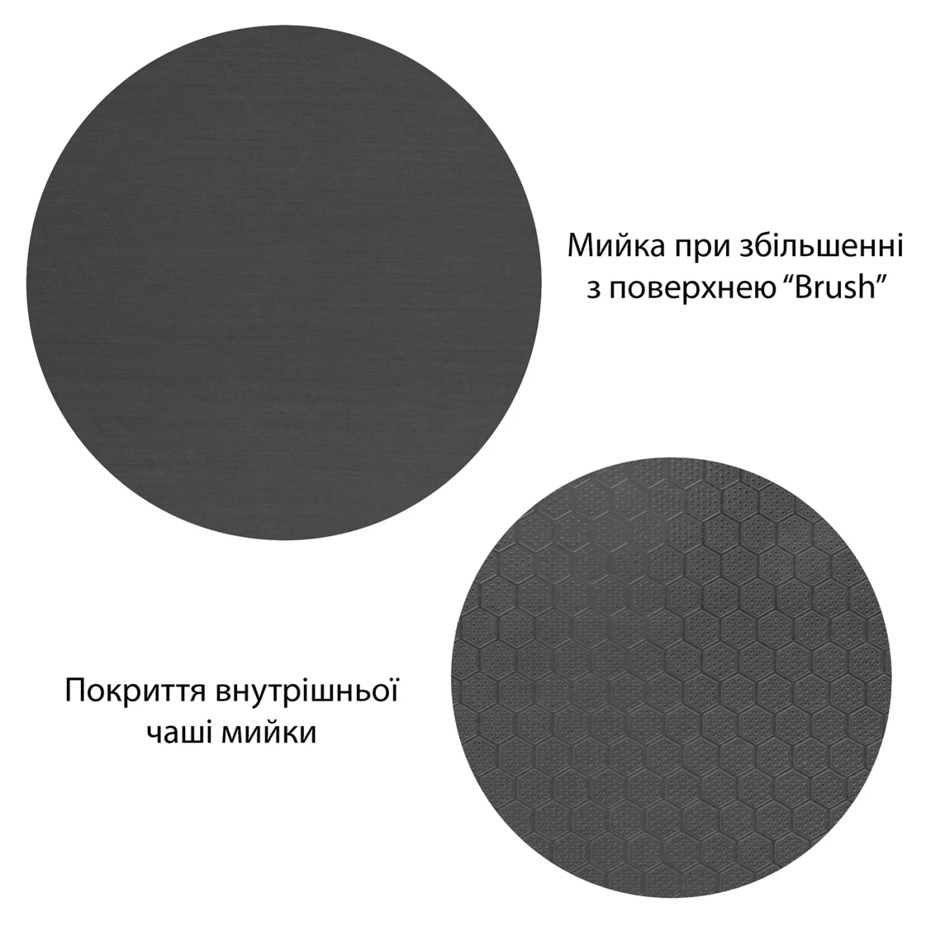 Кухонна мийка Kroner KRP Derby - 5843HM PVD (2,5/0,5 мм) Фото - 5