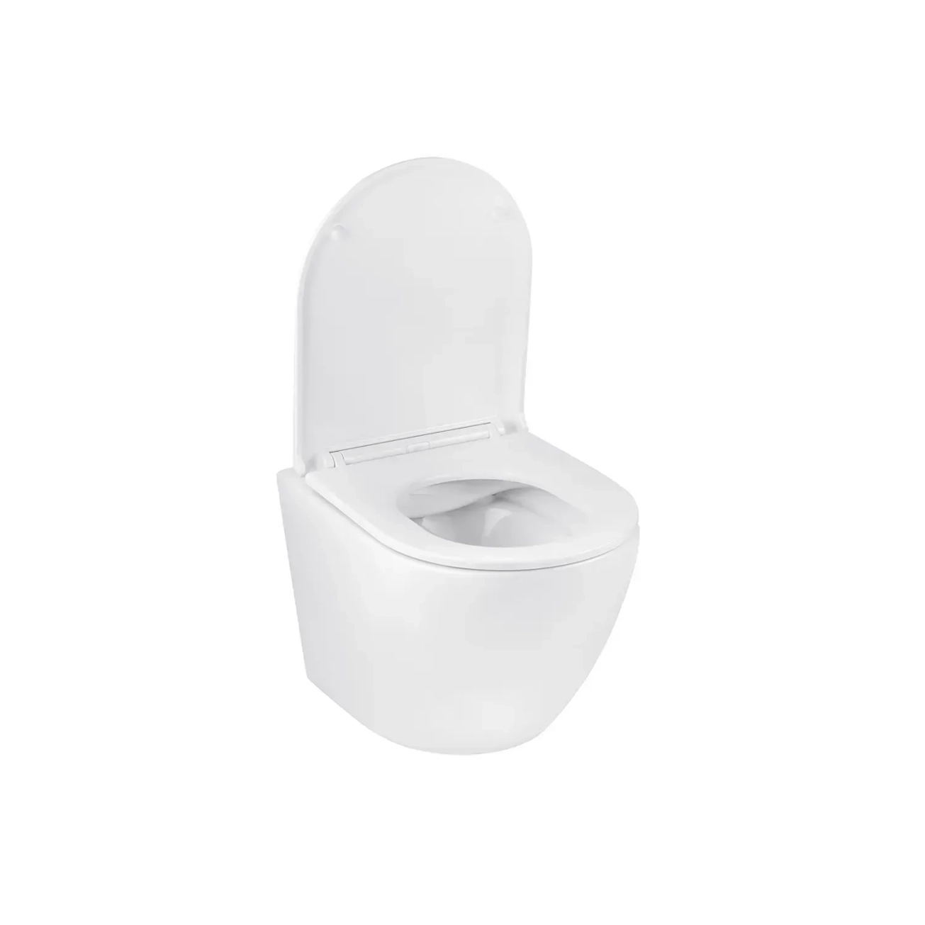 Унітаз підвісний безобідковий Kroner Harz WHI493736 RIMLESS з сидінням Slim Duroplast / Soft-close / Quick relase (KH493736WHIR) Фото - 2