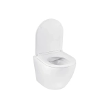 Унітаз підвісний безобідковий Kroner Harz WHI493736 RIMLESS з сидінням Slim Duroplast / Soft-close / Quick relase (KH493736WHIR) Фото - 2