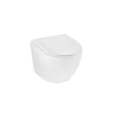 Унитаз подвесной безободковый Kroner Harz WHI493736 RIMLESS с сиденьем Slim Duroplast / Soft-close / Quick relase (KH493736WHIR)