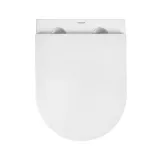 Унитаз подвесной безободковый Kroner Harz WHI493736 RIMLESS с сиденьем Slim Duroplast / Soft-close / Quick relase (KH493736WHIR) Фото - 4