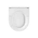 Унитаз подвесной безободковый Kroner Harz WHI493736 RIMLESS с сиденьем Slim Duroplast / Soft-close / Quick relase (KH493736WHIR) Фото - 5