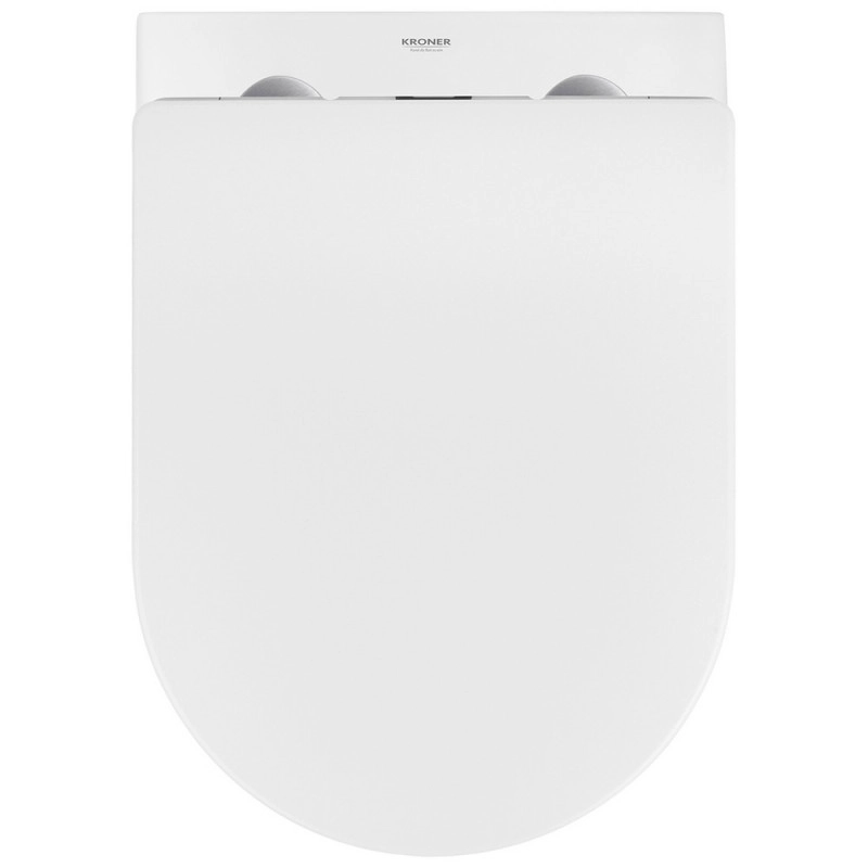 Унитаз подвесной безободковый Kroner Harz WHI523632 RIMLESS с сиденьем (KH523632WHIR) Фото - 4