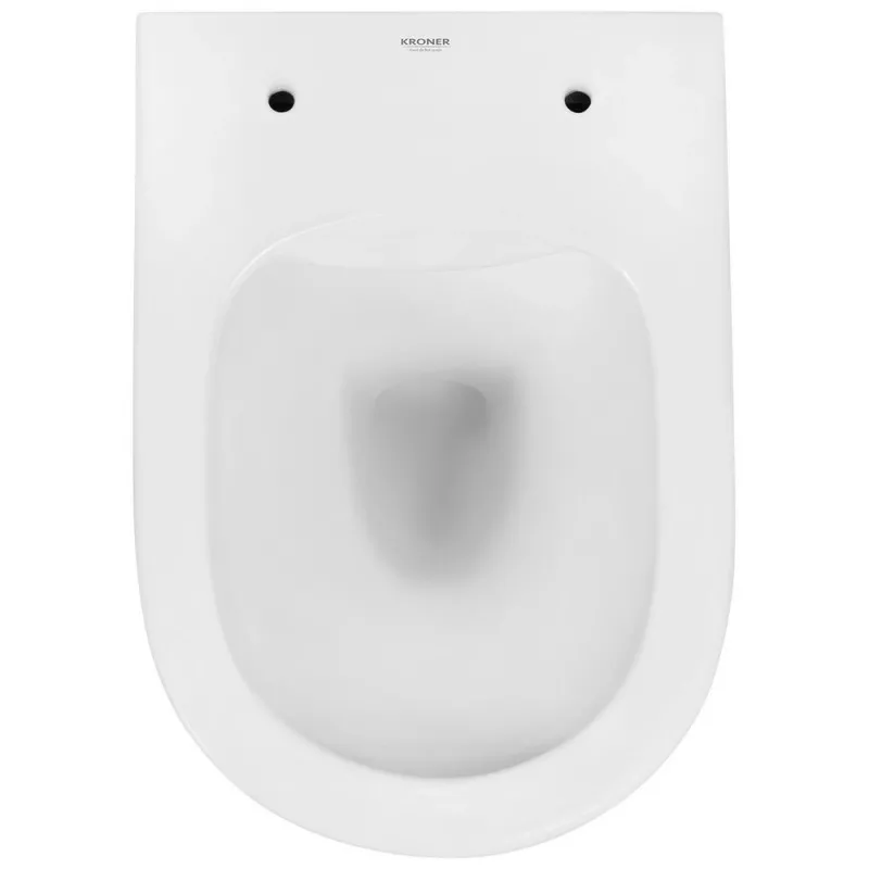 Унітаз підвісний безобідковий Kroner Harz WHI523632 RIMLESS з сидінням (KH523632WHIR) Фото - 3