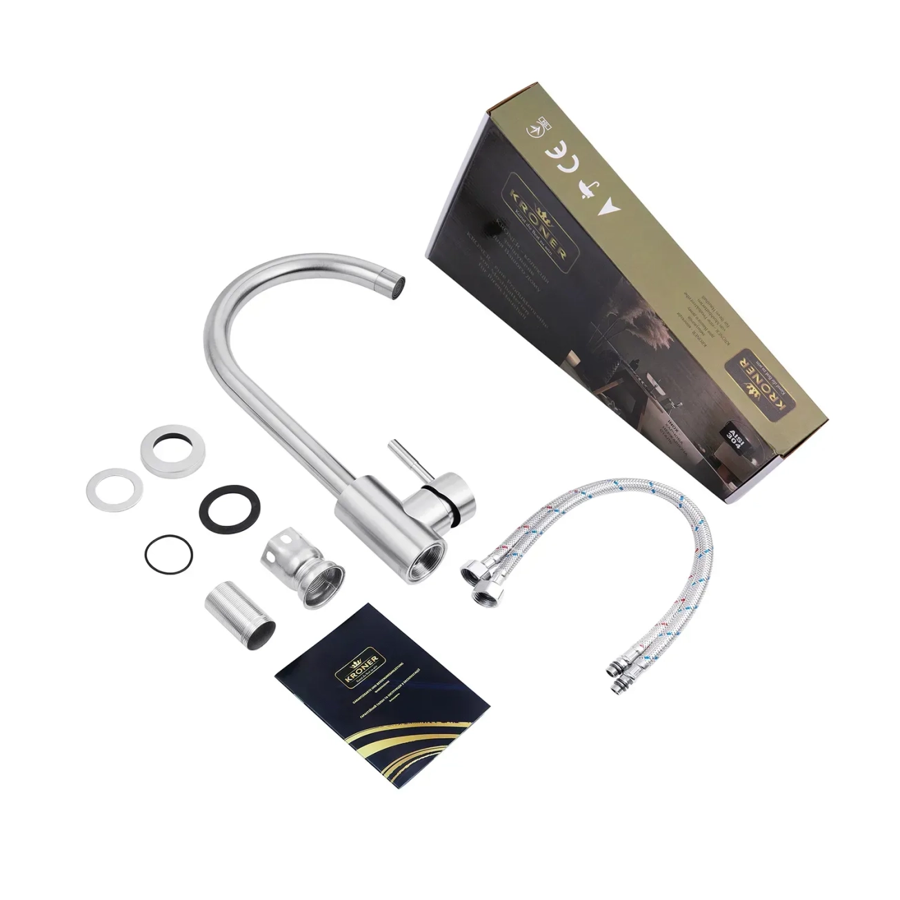Смеситель для кухни Kroner KRP Edelstahl Klassisch - ESG035 Фото - 7
