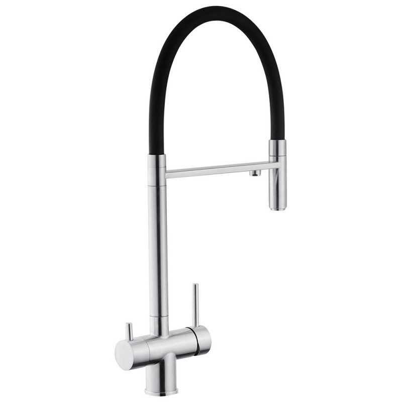 Смеситель для кухни с подключением к фильтру Kroner KRP Edelstahl Klassisch - ESG03815BLK Фото - 5