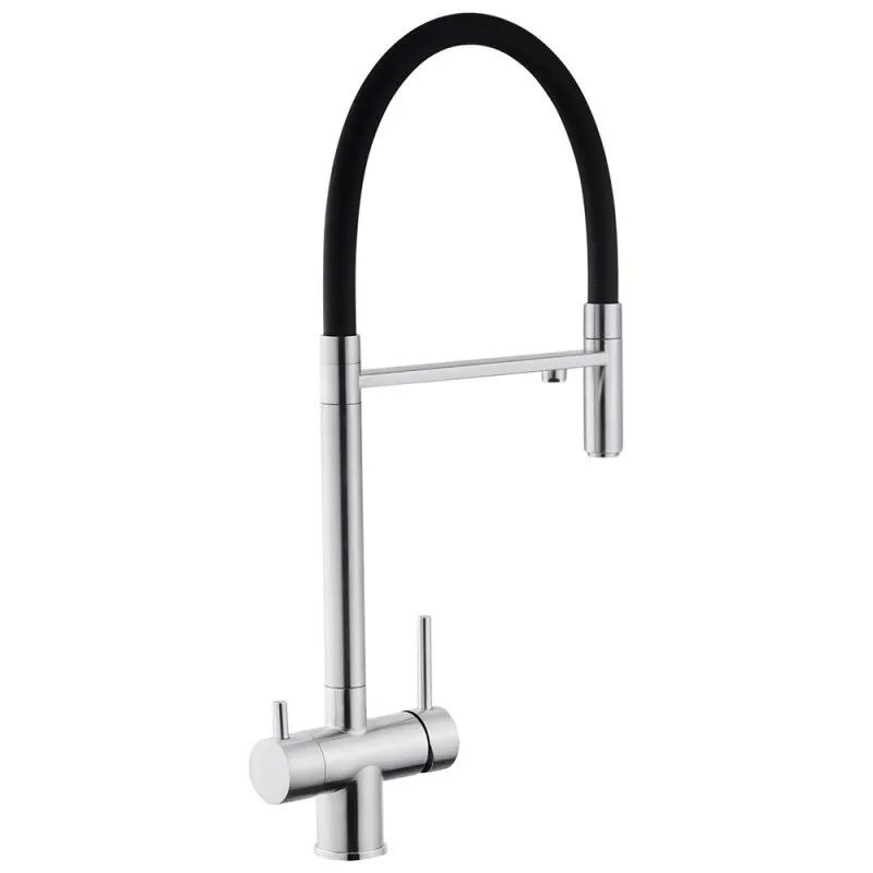 Змішувач для кухні з підключенням до фільтра Kroner KRP Edelstahl Klassisch - ESG03815BLK Фото - 5
