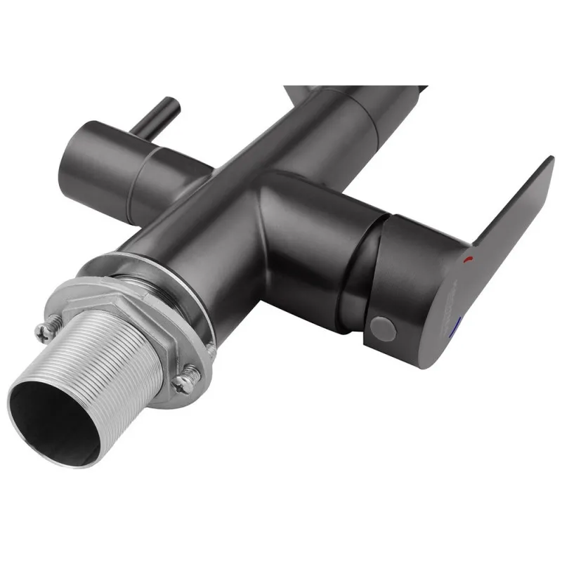 Змішувач для кухні з підключенням до фільтра Kroner KRP Edelstahl Klassisch - PVD03817BLK Фото - 2