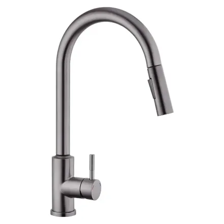 Смеситель для кухни с выдвижным изливом Kroner KRP Edelstahl Klassisch - PVD03916 сенсорный