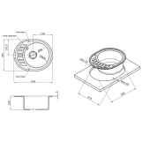Кухонная мойка Kroner KRP Komposit COL - 6250 Фото - 1