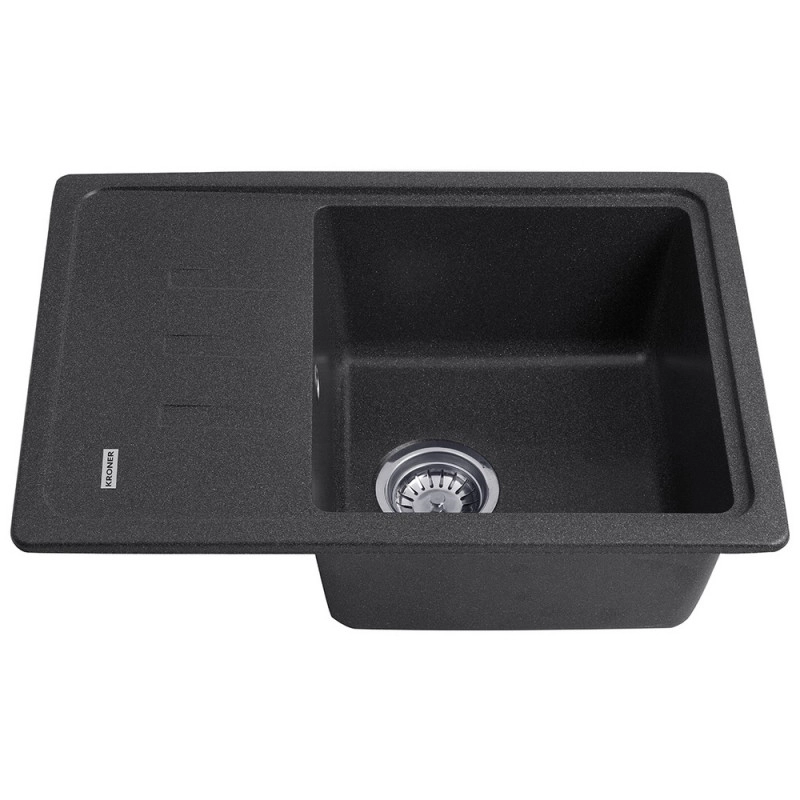 Кухонна мийка Kroner KRP Komposit GRB - 6243 Фото - 2
