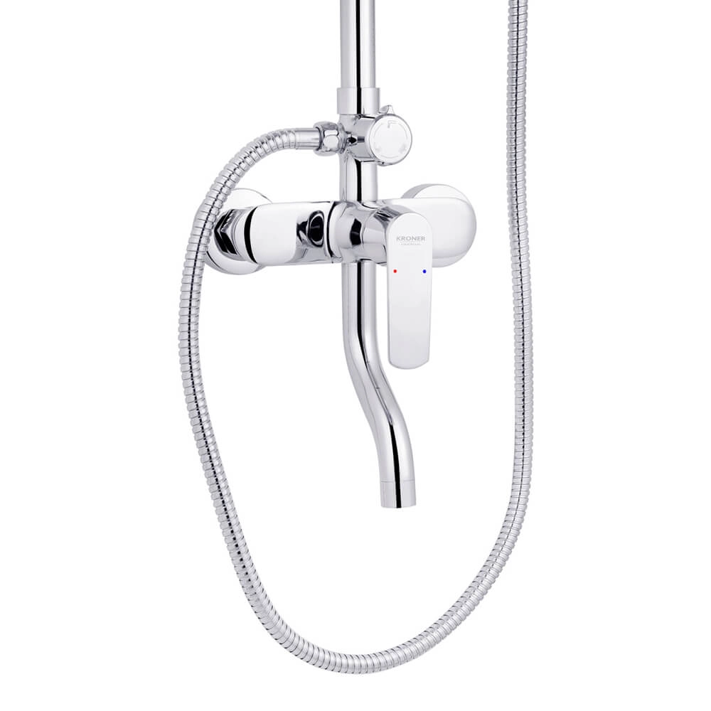 Набор 3 в 1 душова система Kroner Armada-C064K + змішувач Armada-C010 + змішувач Bidet-C082 Фото - 1