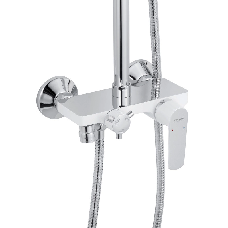 Набор 3 в 1 душова система Kroner Armada-W063 + змішувач Armada-W010 + змішувач Bidet-C082 Фото - 9