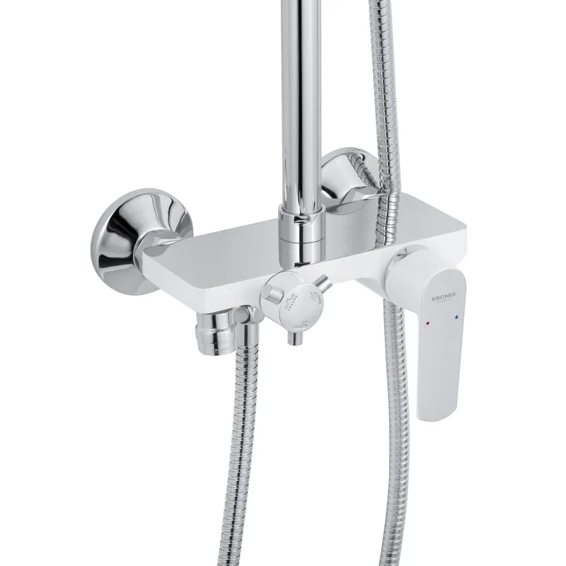 Набор 3 в 1 душевая система Kroner Armada-W063 + смеситель Armada-W010 + смеситель Bidet-C082 Фото - 9