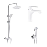 Набор 3 в 1 душова система Kroner Armada-W063 + змішувач Armada-W010 + змішувач Bidet-C082