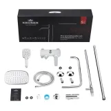 Набор 3 в 1 душевая система Kroner Armada-W063 + смеситель Armada-W010 + смеситель Bidet-C082 Фото - 13