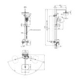 Набор 3 в 1 душевая система Kroner Armada-W063 + смеситель Armada-W010 + смеситель Bidet-C082 Фото - 8