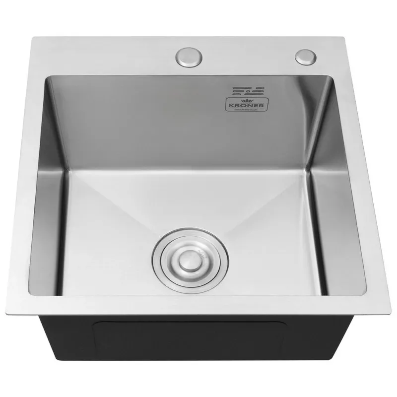 Комплект кухонная мойка Kroner Gebürstet-5050HM + смеситель Edelstahl Klassisch-ESG03917 + дозатор Spender-016 Фото - 6