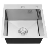Комплект кухонная мойка Kroner Gebürstet-5050HM + смеситель Edelstahl Klassisch-ESG03917 + дозатор Spender-016 Фото - 6