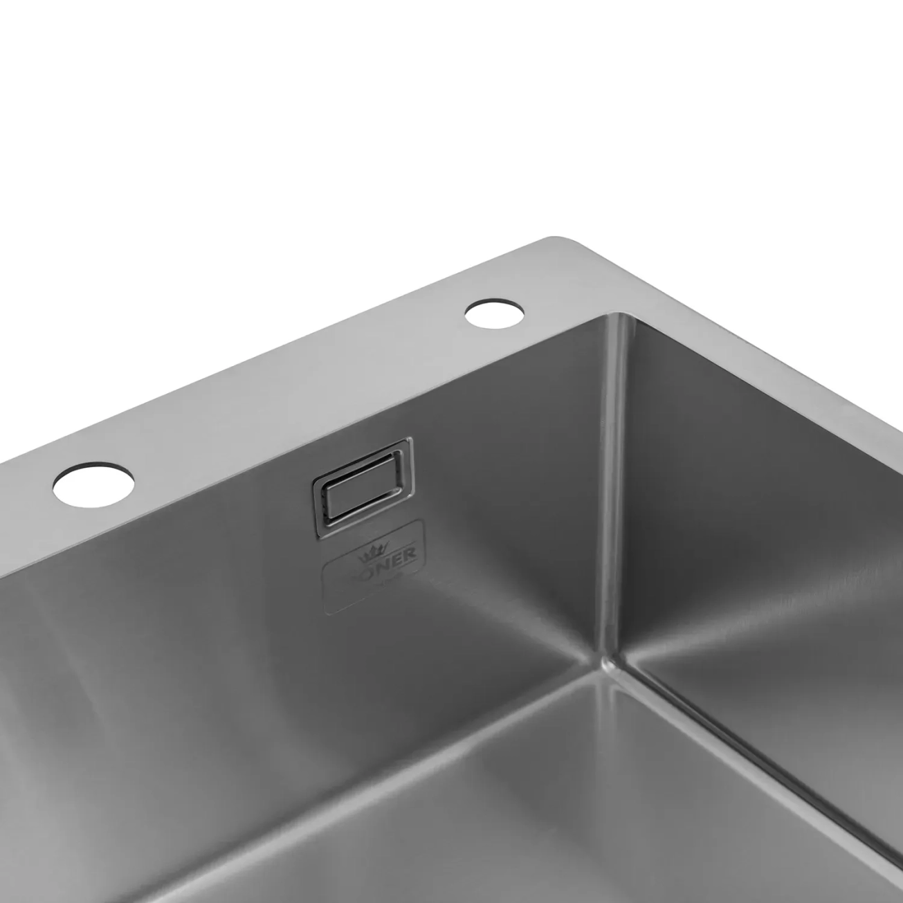 Комплект кухонна мийка Kroner Gebürstet-6050HM + змішувач Ersel-C03111BLK + дозатор Spender-016 Фото - 3