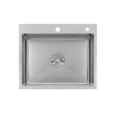 Комплект кухонная мойка Kroner Gebürstet-6050HM + смеситель Klassisch-ESG03817BLK+ дозатор Spender-016 Фото - 1