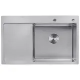 Комплект кухонная мойка Kroner Gebürstet-7849RHM + смеситель Edelstahl Klassisch-ESG03815BLK+ дозатор Spender-016 Фото - 3