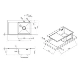 Комплект кухонная мойка Kroner Gebürstet-7849RHM + смеситель Edelstahl Klassisch-ESG03815BLK+ дозатор Spender-016 Фото - 4