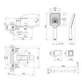 Набор смесителей Kroner Makon-GRP060 + смеситель Makon-GRP030-T + смеситель Makon-GRP010 Фото - 2