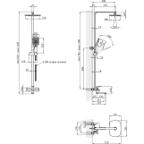 Набор 2 в 1 душевая система Kroner Edelstahl Kubus-SCH063 + смеситель Edelstahl Kubus-SCH010-3 Фото - 7