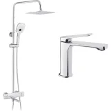 Набор 2 в 1 душевая система Kroner Makon-C063 + смеситель Makon-C010