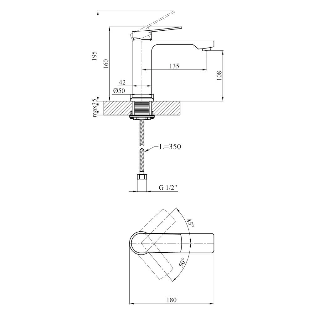 Набор 2 в 1 душевая система Kroner Makon-GRP063 + смеситель Makon-GRP010 Фото - 2