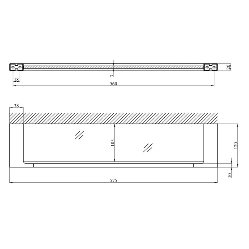Полка для ванной комнаты Kroner KRP Edelstahl Kubus - SCH3907 Фото - 2