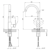 Смеситель для кухни Kroner KRM Main - C030 Фото - 8