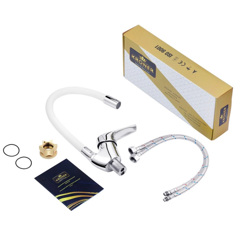 Смеситель для кухни Kroner KRM Odra - C032WHI Фото - 1