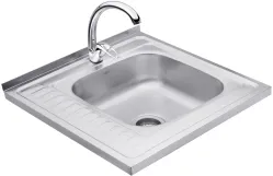 Набор кухонная мойка Kroner KRP Satin - 6060R (0.6 мм) + смеситель для кухни Agua Leon - C032