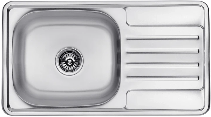Набір кухонна мийка Kroner KRP Satin - 7642 (0.8мм) + змішувач для кухні Agua Leon - C032 Фото - 1