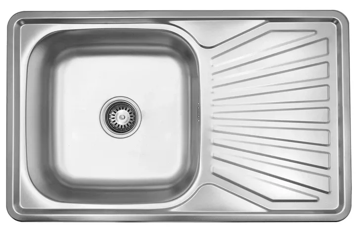 Набір кухонна мийка Kroner KRP Satin - 7848 (0.8мм) + змішувач для кухні Agua Leon - C032 Фото - 1