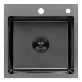 Кухонна мийка Kroner KRP Schwarze - 4545HM PVD (3.0/1.0 мм)