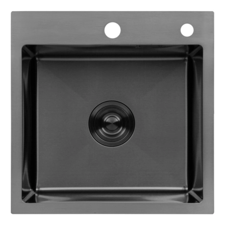 Кухонная мойка Kroner KRP Schwarze - 4545HM PVD (3.0/1.0 мм)