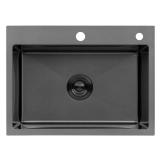 Кухонная мойка Kroner KRP Schwarze - 5843HM PVD (3.0/1.0 мм)