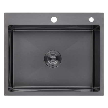 Кухонна мийка Kroner KRP Schwarze - 6050HM PVD (3.0/1.0 мм)