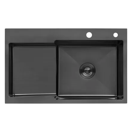 Кухонна мийка Kroner KRP Schwarze - 7848RHM PVD (3.0/1.0 мм)