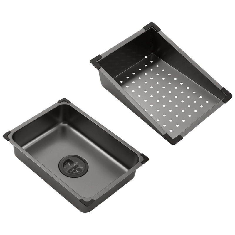 Кухонна мийка Kroner KRP Schwarze - SET7545NB PVD (3.0/0.8 мм) Фото - 4