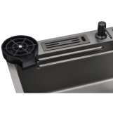 Кухонна мийка Kroner KRP Schwarze - SET7545NB PVD (3.0/0.8 мм) Фото - 10